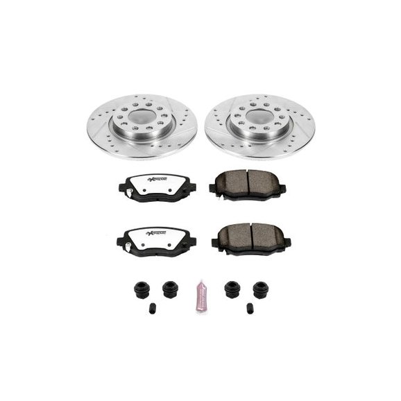 Power Stop Rear Z36 Extreme Performance Truck & Tow Brake Kit Power Stop K6543-36 Rear Z36 Extreme Performance Truck & Tow Brake Kit for 14-19 Jeep Cherokee KL with Single Piston Front Calipers