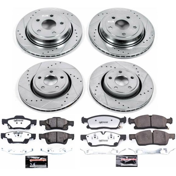 Power Stop Front & Rear Z36 Extreme Performance Truck & Tow Brake Kit Power Stop K7136-36 Front & Rear Z36 Extreme Performance Truck & Tow Brake Kit for 16-18 Jeep Grand Cherokee WK