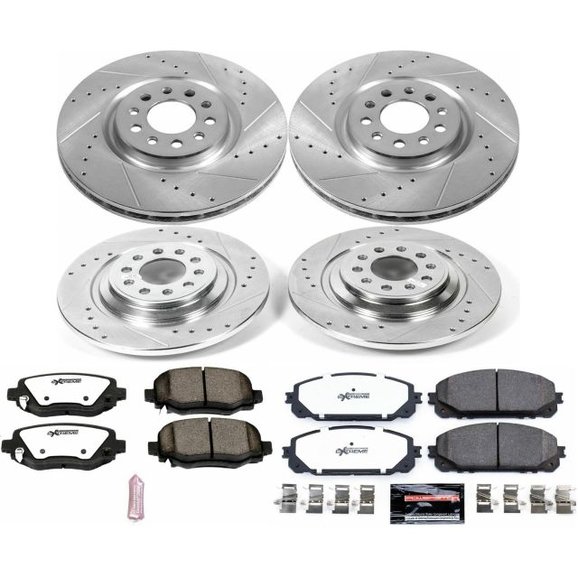 Power Stop Front & Rear Z36 Extreme Performance Truck & Tow Brake Kit Power Stop K7415-36 Front & Rear Z36 Extreme Performance Truck & Tow Brake Kit for 2017 Jeep Cherokee KL