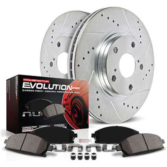 PowerStop Z23 Evolution Sport Performance 1-Click Brake Kit PowerStop Z23 Evolution Sport Performance 1-Click Brake Kit for 18-24 Jeep Wrangler JL Sport, Sport S, & Moab