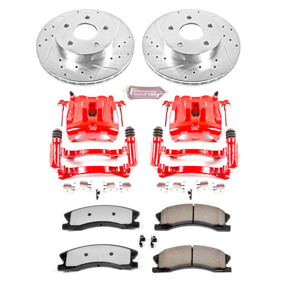 Front Brake Calipers And Ceramic Pads Kit For 1999-2004 Jeep Grand Cherokee – Detroit Axle