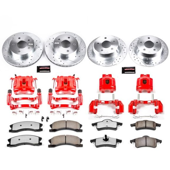 Power Stop Front & Rear Z36 Extreme Performance Truck & Tow Brake Kit with Calipers Power Stop KC2150-36 Front & Rear Z36 Extreme Performance Truck & Tow Brake Kit with Calipers for 99-04 Jeep Grand Cherokee WJ with Akebono Calipers