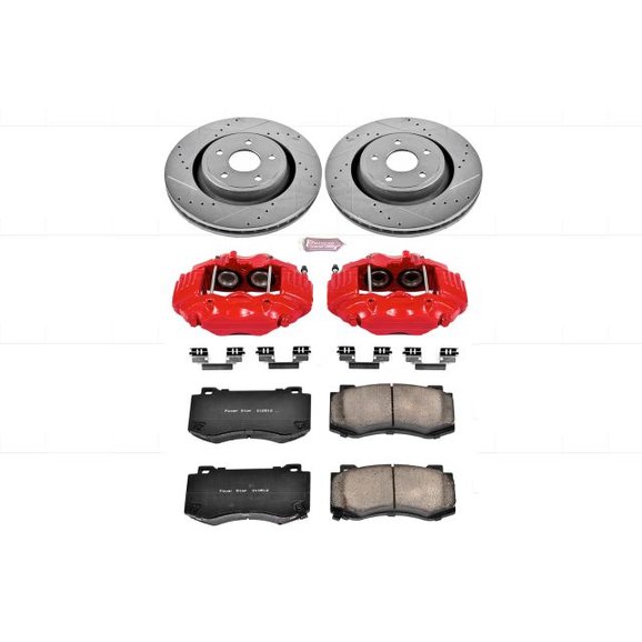 Power Stop Rear Z23 Evolution Sport Performance 1-Click Brake Kit w/Calipers Power Stop KC2949 Rear Z23 Evolution Sport Performance 1-Click Brake Kit w/Calipers for 06-10 Jeep Grand Cherokee WK