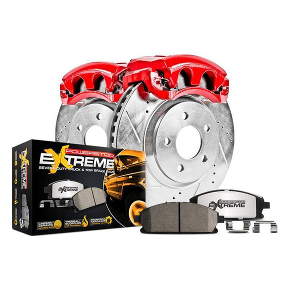 Power Stop Front Z36 Extreme Performance Truck & Tow Brake Kit with Calipers Power Stop KC7133-36 Front Z36 Extreme Performance Truck & Tow Brake Kit with Calipers for 16-18 Jeep Grand Cherokee WK2