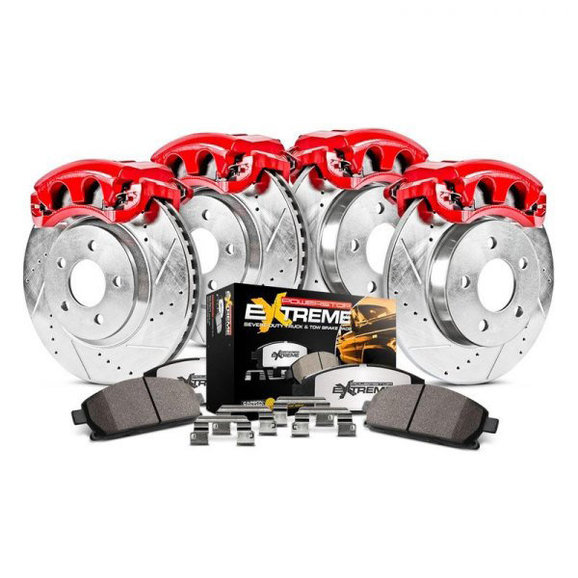 Power Stop Front & Rear Z36 Extreme Performance Truck & Tow Brake Kit with Calipers Power Stop KC7136-36 Front & Rear Z36 Extreme Performance Truck & Tow Brake Kit with Calipers for 16-18 Jeep Grand Cherokee WK2