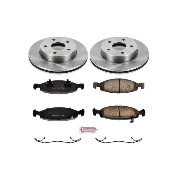 Power Stop Front Z16 Autospecialty Daily Driver OE Brake Kit Power Stop KOE2147 Front Z16 Autospecialty Daily Driver OE Brake Kit for 99-02 Jeep Grand Cherokee WJ with Teves Calipers