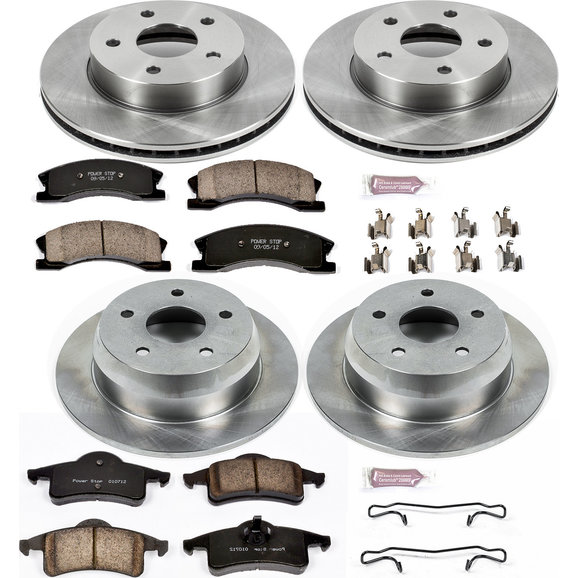 Power Stop Front & Rear Z16 Autospecialty Daily Driver OE Brake Kit Power Stop KOE2150 Front & Rear Z16 Autospecialty Daily Driver OE Brake Kit for 99-04 Jeep Grand Cherokee WJ with Akebono Calipers