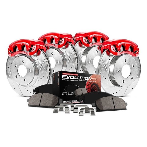 Power Stop Front & Rear Z23 Evolution Sport Performance 1-Click Brake Kit with Calipers Power Stop KC2220 Front & Rear Z23 Evolution Sport Performance 1-Click Brake Kit with Calipers for 05-10 Jeep Grand Cherokee WK & Commander XK