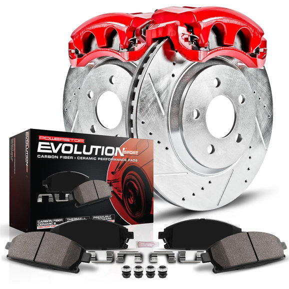 Power Stop Rear Z23 Evolution Sport Performance 1-Click Brake Kit with Calipers Power Stop KC2221 Rear Z23 Evolution Sport Performance 1-Click Brake Kit with Calipers for 05-10 Jeep Grand Cherokee WK & Commander XK