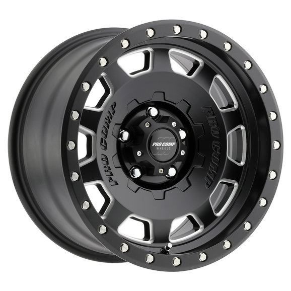 Pro Comp Hammer Series 60 Wheel in Black with Machined Pro Comp Hammer Series 60 Wheel in Black with Machined for 07-23 Jeep Wrangler JL, JK & Gladiator JT