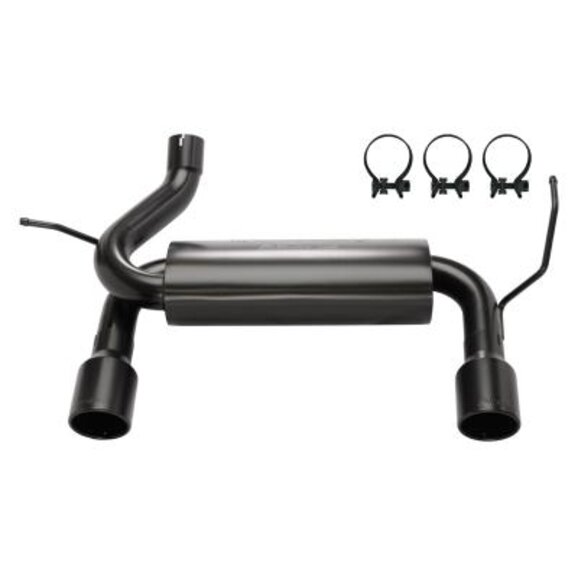 Pypes Performance Exhaust Dual Exit Axle Back Black Exhaust System with Street Pro Muffler Pypes Performance Exhaust SJJ20SB Dual Exit Axle Back Black Exhaust System with Street Pro Muffler for 07-18 Jeep Wrangler JK