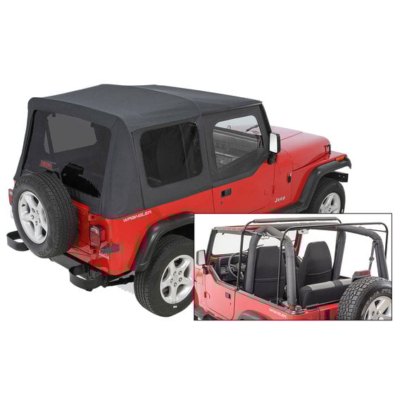 QuadraTop Gen II Complete Soft Top with Tinted Windows  QuadraTop  Gen II Complete Soft Top with Tinted Windows  for 87-95 Jeep Wrangler YJ