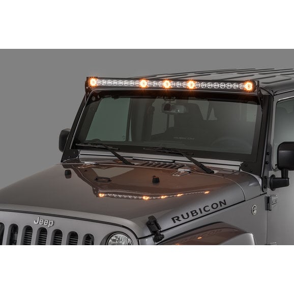 Quadratec J5 LED Light Bar with Amber Clearance Cab Lights