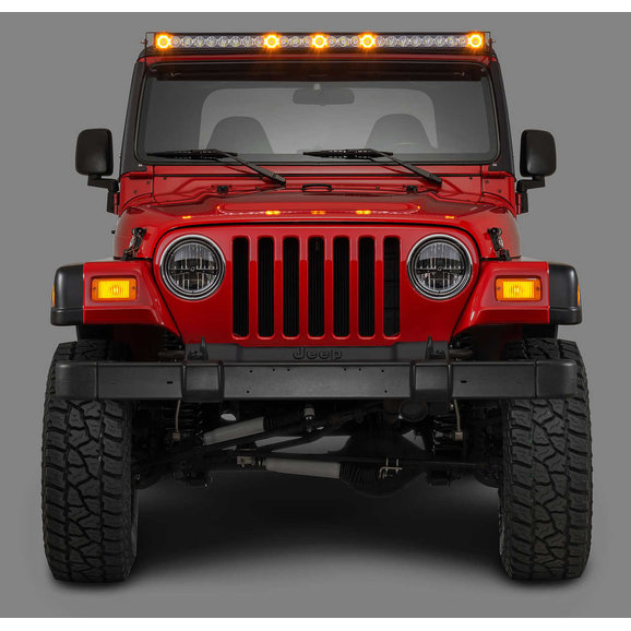 Quadratec J5 LED Light Bar Kit with Windshield Mounting