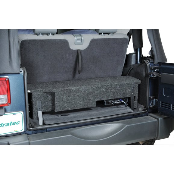 Quadratec Custom Rear Subwoofer Kit with 10" Kicker CompVR Speaker & CXA400.1 Amp Quadratec  Custom Rear Subwoofer Kit with 10" Kicker CompVR Speaker & CXA400.1 Amp for 07-18 Jeep Wrangler JK