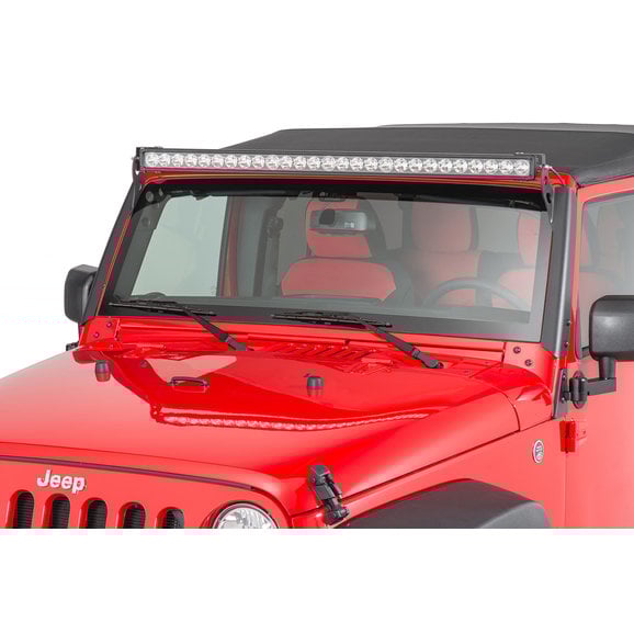 Quadratec 2 Bolt LED Light Bar Windshield Pillar Mounting Brackets Quadratec 2 Bolt LED Light Bar Windshield Pillar Mounting Brackets for 07-18 Jeep Wrangler JK