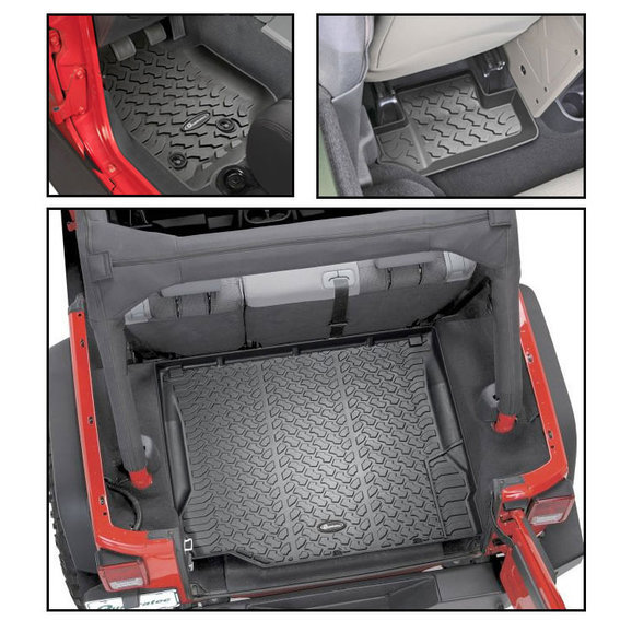 Quadratec Ultimate All Weather Floor Liner Triple Combo Quadratec Ultimate All Weather Floor Liner Triple Combo for 07-13 Jeep Wrangler JK 2 Door