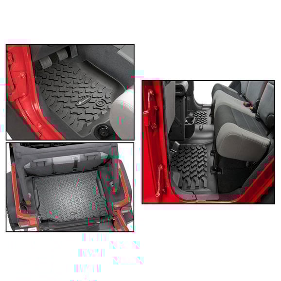 Quadratec Ultimate All Weather Floor Liner Triple Combo Quadratec Ultimate All Weather Floor Liner Triple Combo for 07-13 Jeep Wrangler Unlimited JK 4 Door