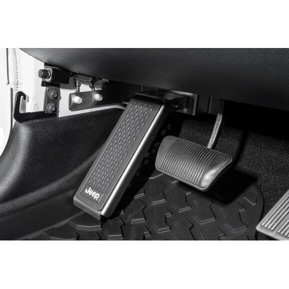 Quadratec Jeep License Driver Side Dead Pedal w/ Jeep Logo Quadratec Jeep License Driver Side Dead Pedal w/ Jeep Logo for 07-18 Jeep Wrangler JK