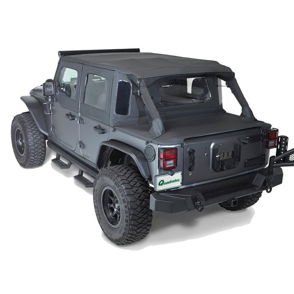 Rampage Products TrailView Tonneau Top Rampage Products 990135 TrailView Tonneau Top for 07-18 Jeep Wrangler JK Unlimited 4 Door