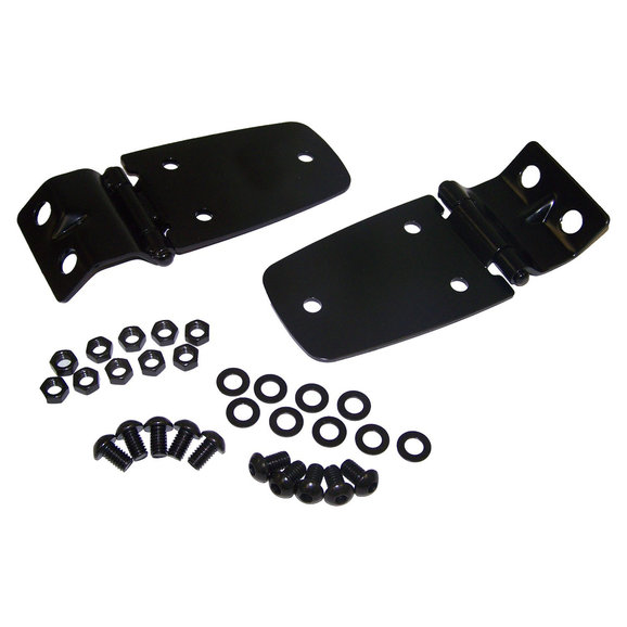Crown Automotive Hood Hinge Set in Black Crown Automotive RT26045 Hood Hinge Set in Black for 97-06 Jeep Wrangler TJ