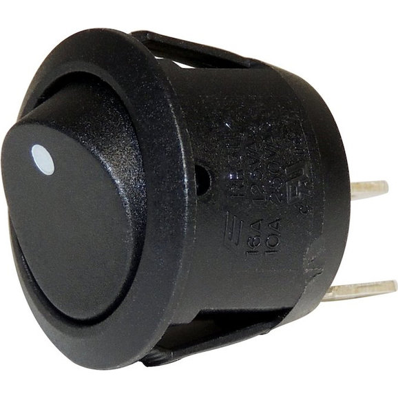Crown Automotive 16A Round Rocker Switch Crown Automotive RT29010 16A Round Rocker Switch