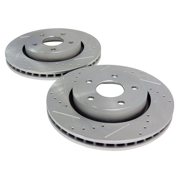 Crown Automotive Drilled and Slotted Brake Rotor Set Crown Automotive Drilled and Slotted Brake Rotor Set for 05-10 Jeep Grand Cherokee WK and 06-10 Commander XK