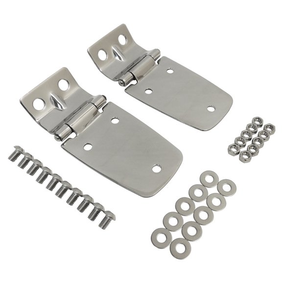 Crown Automotive Stainless Steel Hood Hinge Set Crown Automotive Stainless Steel Hood Hinge Set for 97-06 Jeep Wrangler TJ & Unlimited