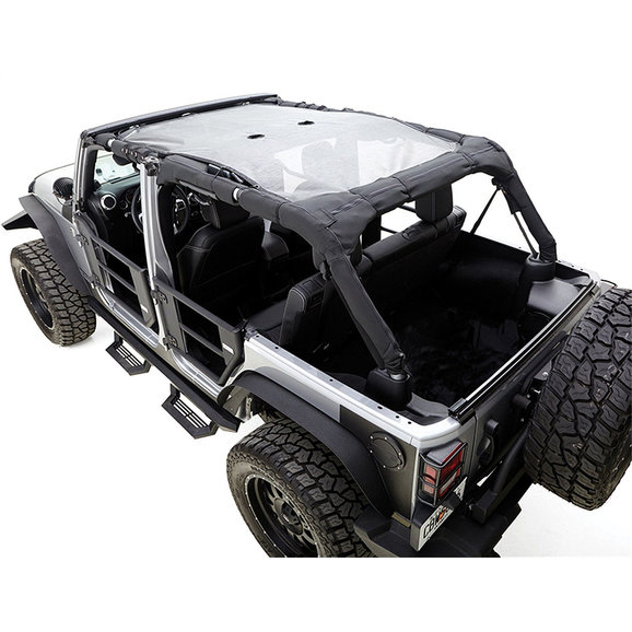 Rampage Products Mesh Extended Shade Top Brief Rampage Products 90525 Mesh Extended Shade Top Brief for 07-18 Jeep Wrangler Unlimited JK 4 Door