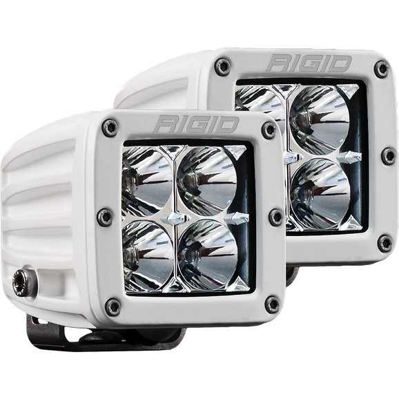 Rigid Industries White D-Series Pro Hybrid Flood Surface Mount Pair Rigid Industries 602113 White D-Series Pro Hybrid Flood Surface Mount Pair