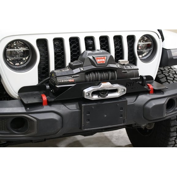 Rock Hard 4X4 Winch Mounting Plate Rock Hard 4X4 RH-90205 Winch Mounting Plate for 18-21 Jeep Wrangler JL & Gladiator JT with Factory Plastic Bumper