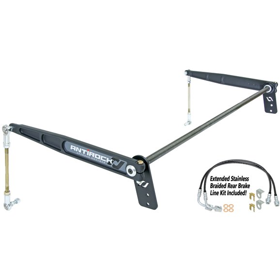 RockJock Rear Anti-Rock Sway Bar Kit with Forged Arms RockJock CE-9900JKR4 Rear Anti-Rock Sway Bar Kit with Forged Arms for 07-18 Jeep Wrangler Unlimited JK 4 Door