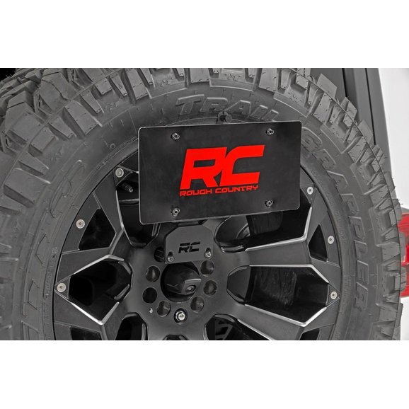 Rough Country License Plate Adapter Rough Country 10534 License Plate Adapter for 18-21 Jeep Wrangler JL