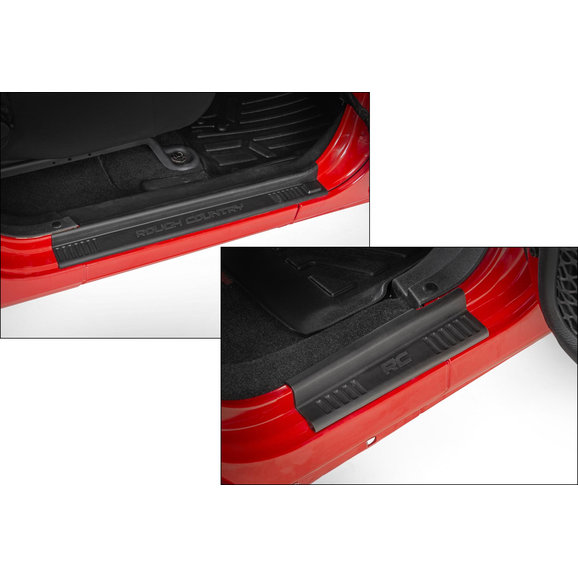 Rough Country Front & Rear Entry Guards Rough Country 10567 Front & Rear Entry Guards for 07-18 Jeep Wrangler Unlimited JK