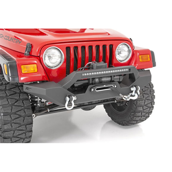 Rough Country Full Width Front LED Winch Bumper Rough Country 10595 Full Width Front LED Winch Bumper for 87-06 Jeep Wrangler YJ & TJ