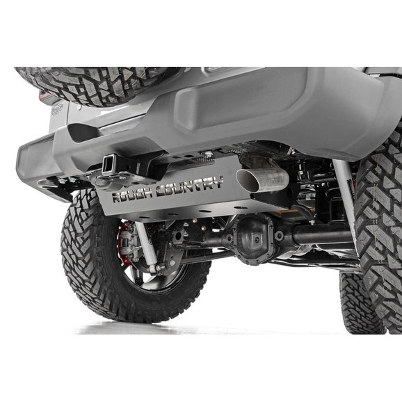 Rough Country Muffler Skid Plate Rough Country 10599 Muffler Skid Plate for 18-20 Jeep Wrangler JL