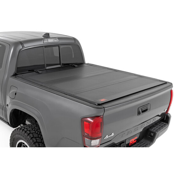 Rough Country Hard Tri-Fold Flip Up Bed Cover Rough Country Hard Tri-Fold Flip Up Bed Cover for 16-23 Toyota Tacoma