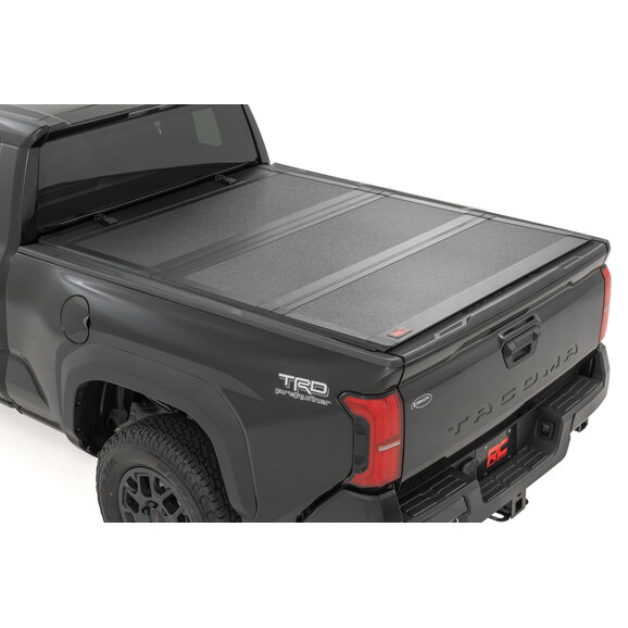 Rough Country Hard Tri-Fold Flip Up Bed Cover Rough Country Hard Tri-Fold Flip Up Bed Cover for 24-26 Toyota Tacoma
