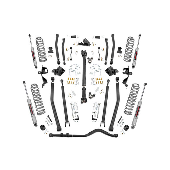 Rough Country 4in Long Arm Suspension Lift Kit Rough Country  4in Long Arm Suspension Lift Kit for 18-23 Jeep Wrangler JL Unlimited