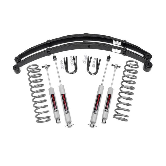 Rough Country 3in Leaf Spring Lift Kit Rough Country  3in Leaf Spring Lift Kit for 84-01 Jeep Cherokee XJ
