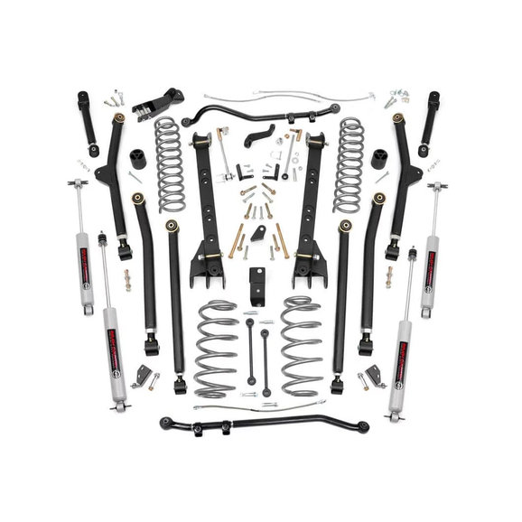 Rough Country 6in Long Arm Suspension Lift Kit Rough Country 65922 6in Long Arm Suspension Lift Kit for 97-06 Jeep Wrangler TJ