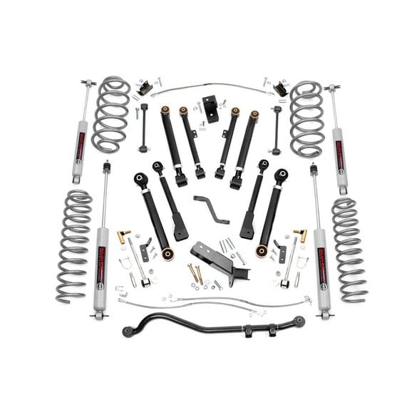 Rough Country 4in X-Series Suspension Lift Kit Rough Country 66130 4in X-Series Suspension Lift Kit for 97-06 Jeep Wrangler TJ