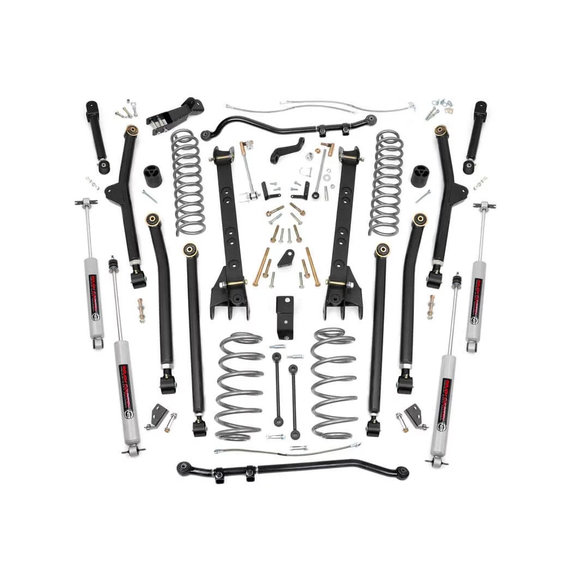 Rough Country 4in Long Arm Suspension Lift Kit Rough Country 66330 4in Long Arm Suspension Lift Kit for 97-06 Jeep Wrangler TJ