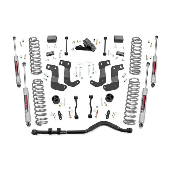Rough Country 3.5in Suspension Lift Kit with Control Arm Drop Rough Country 3.5in Suspension Lift Kit with Control Arm Drop for 18-24 Jeep Wrangler JL Unlimited