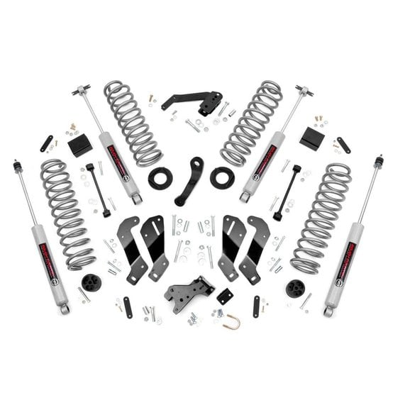 Rough Country 3.5in Suspension Lift Kit with Control Arm Drop Rough Country 3.5in Suspension Lift Kit with Control Arm Drop for 07-18 Jeep Wrangler JK