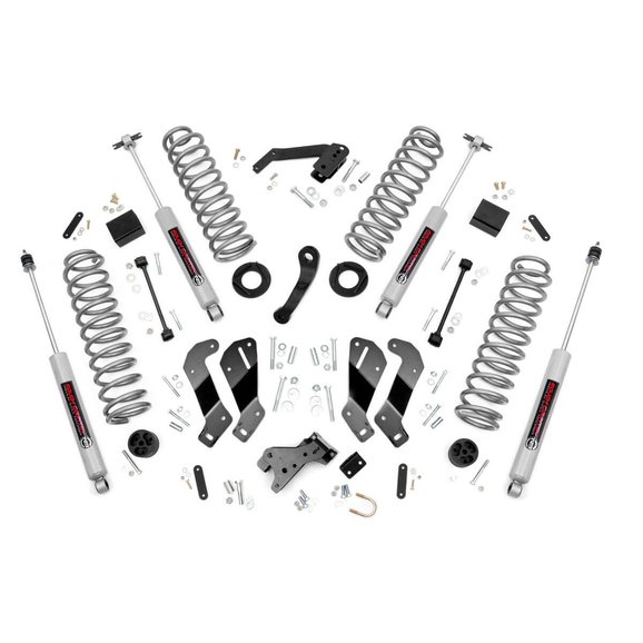 Rough Country 3.5in Suspension Lift Kit with Control Arm Drop Rough Country 3.5in Suspension Lift Kit with Control Arm Drop for 07-18 Jeep Wrangler Unlimited JK
