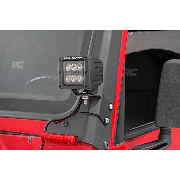 Rough Country Lower A-Pillar Light Mounts Rough Country 70046 Lower A-Pillar Light Mounts for 97-06 Jeep Wrangler TJ
