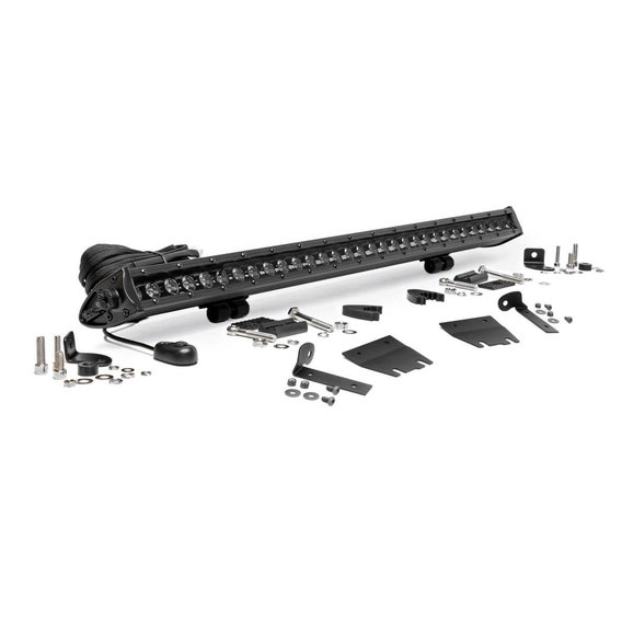 Rough Country 30in LED Light Bar with Hood Mount Kit Rough Country  30in LED Light Bar with Hood Mount Kit for 18-22 Jeep Wrangler JL & Gladiator JT