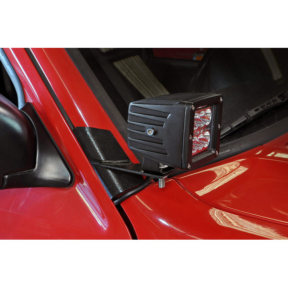 Rough Country Lower Windshield Light Mounts Rough Country 70525 Lower Windshield Light Mounts for 84-01 Jeep Cherokee XJ