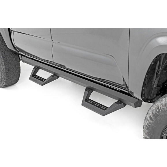 Rough Country SRX2 Adjustable Aluminum Steps Rough Country 71000A SRX2 Adjustable Aluminum Steps for 05-23 Toyota Tacoma Double Cab